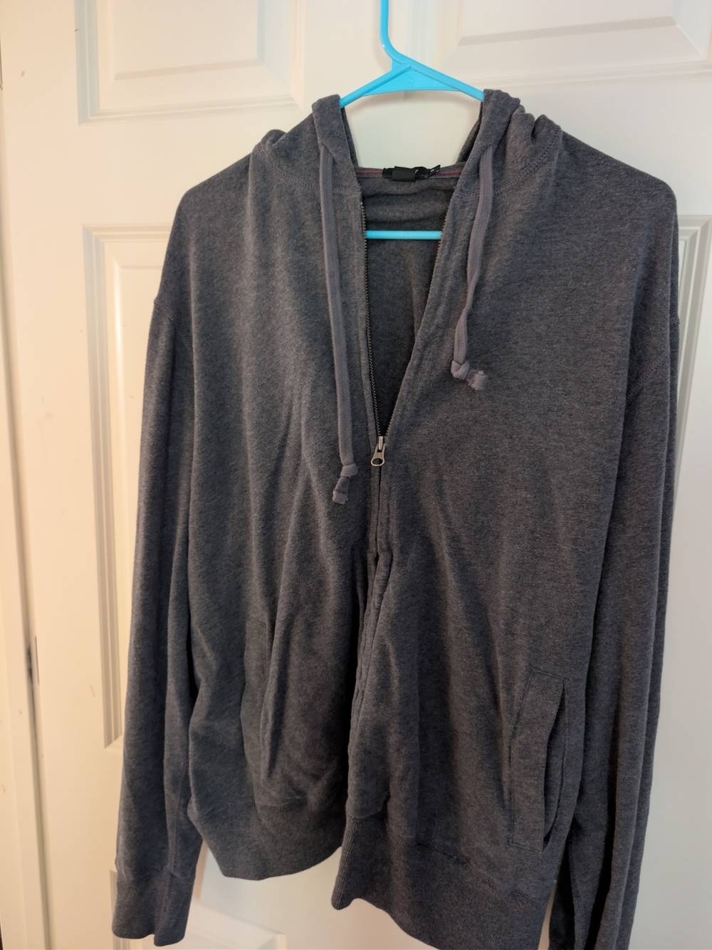 J. Crew Men's Gray Zip-Up Hoodie Sweater Size XL